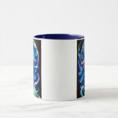 Tarot Card, the World, in Deep Blue Tasse (Zentrum)