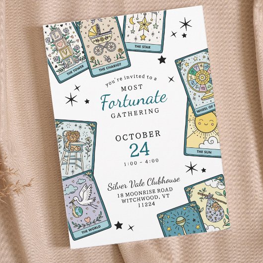 Tarot Card Theme Baby Shower Invitations Einladung