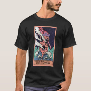 Tarot Card Tower und Sphynx Cat Occult Graphi T-Shirt