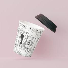 Tarot Cards | BRAUTPARTY | Hochzeit | Lovers B+W Pappbecher