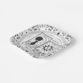 Tarot Cards | BRAUTPARTY | Hochzeit | Lovers B+W Pappteller (Gewinkelt)