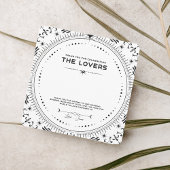 Tarot Cards | BRAUTPARTY | Hochzeit | Modern B+W Dankeskarte