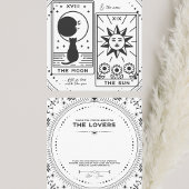 Tarot Cards | BRAUTPARTY | Hochzeit | Modern B+W Dankeskarte