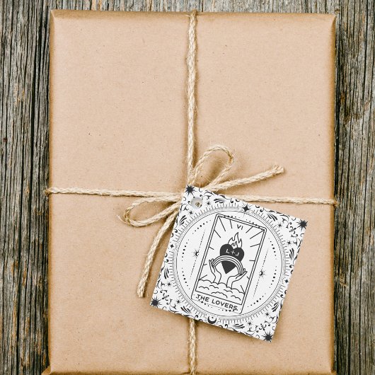 Tarot Cards | BRAUTPARTY | Hochzeit | Modern B+W Geschenkanhänger