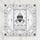 Tarot Cards | BRAUTPARTY | Hochzeit | Modern B+W Geschenkanhänger (Rückseite)