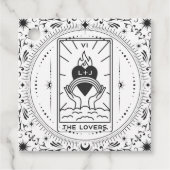 Tarot Cards | BRAUTPARTY | Hochzeit | Modern B+W Geschenkanhänger (Vorderseite)