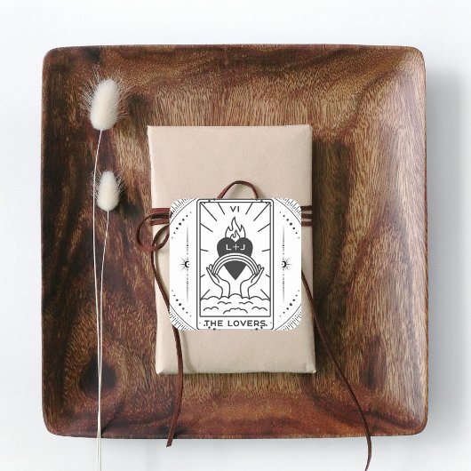 Tarot Cards | BRAUTPARTY | Hochzeit | Modern B+W Quadratischer Aufkleber