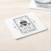 Tarot Cards | BRAUTPARTY | Hochzeit | Modern B+W Rechteckiger Pappuntersetzer (angewinkelt)