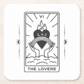 Tarot Cards | BRAUTPARTY | Hochzeit | Modern B+W Rechteckiger Pappuntersetzer (Vorderseite)