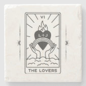 Tarot Cards | BRAUTPARTY | Hochzeit | Modern B+W Steinuntersetzer (Vorderseite)