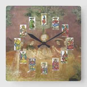 Tarot Cards Fortune Teller Clock Quadratische Wanduhr