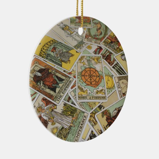 Tarot Cards Muster Wahrsager Keramik Ornament (Rechts)