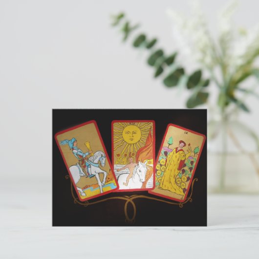 Tarot Cards Postkarte (Stehend Vorderseite)