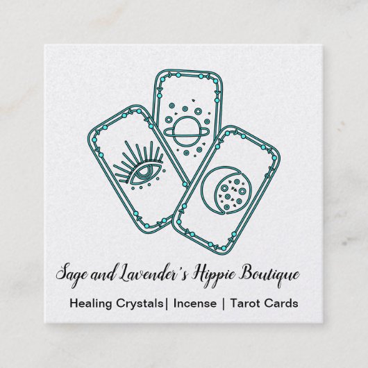 Tarot Cards Quadratische Visitenkarte (Vorderseite)