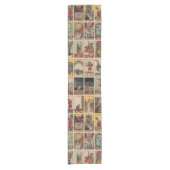 Tarot Cards Tablecloth Runner - Vintages Tarot Kurzer Tischläufer (Vorderseite)