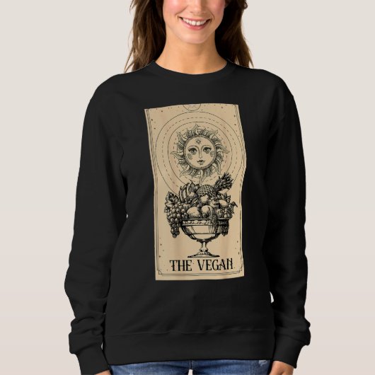Tarot Cards The Vegan Witchcraft Fortune Teller Oc Sweatshirt (Vorderseite)