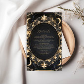 Tarot Celestial Wedding Sun Moon Stars Gold Begleitkarte