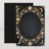 Tarot Celestial Wedding Sun Moon Stars Gold Mitteilungskarte (Vorne/Hinten)