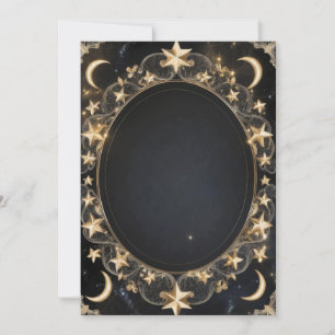 Tarot Celestial Wedding Sun Moon Stars Gold Mitteilungskarte