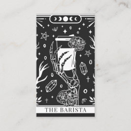 Tarot Charcoal Gray Barista Visitenkarte