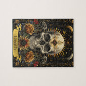 Tarot Death Card Gothic Witchy Skull & Flowers Puzzle (Horizontal)