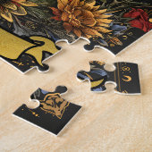 Tarot Death Card Gothic Witchy Skull & Flowers Puzzle (Seite)