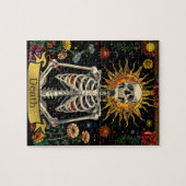 Tarot Death Card Gothic Witchy Skull & Flowers Puzzle (Horizontal)