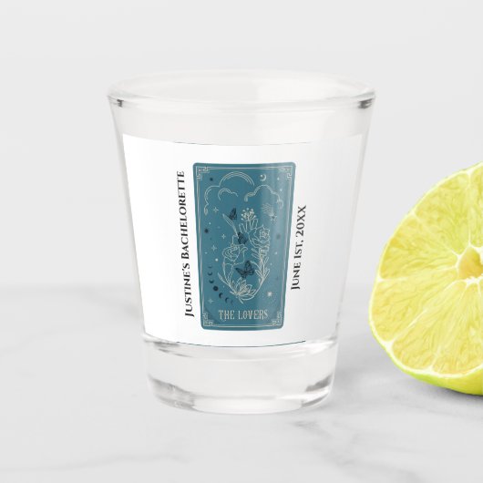 Tarot Der Junggeselinnen-Abschied Liebe Schnapsglas (Vorderseite)