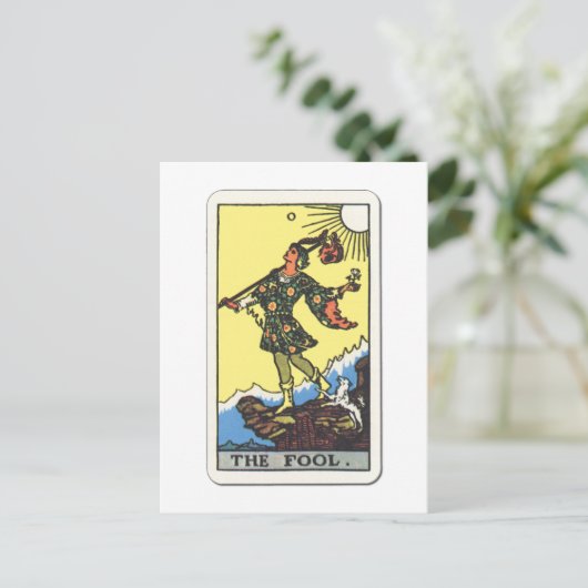 Tarot der Narr Postkarte (Stehend Vorderseite)