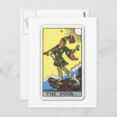 Tarot der Narr Postkarte (Vorne/Hinten)