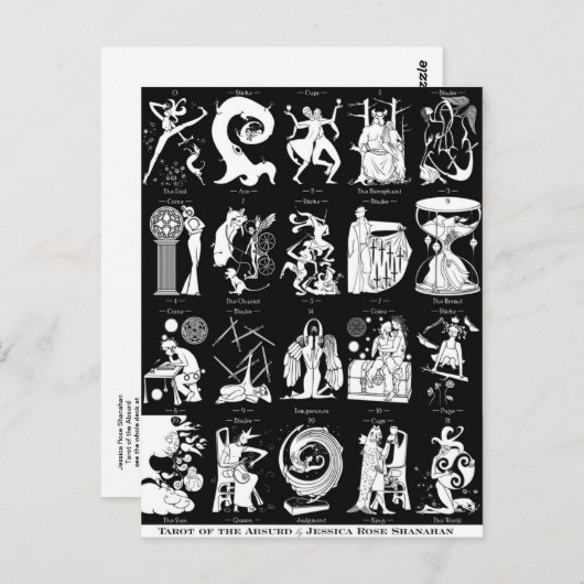 Tarot des Absurden — Postkarte (Vorne/Hinten)