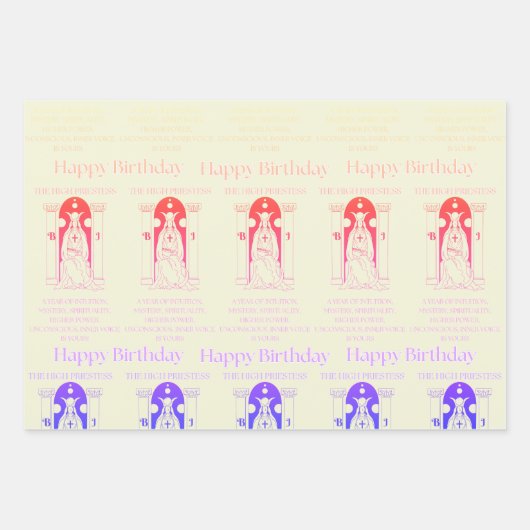 Tarot "Die Hohepriester" Geschenkpapier Set (Vorderseite 2)