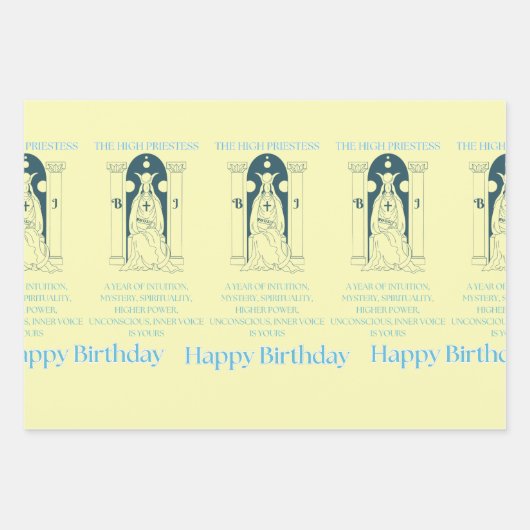 Tarot "Die Hohepriester" Geschenkpapier Set (Vorderseite)