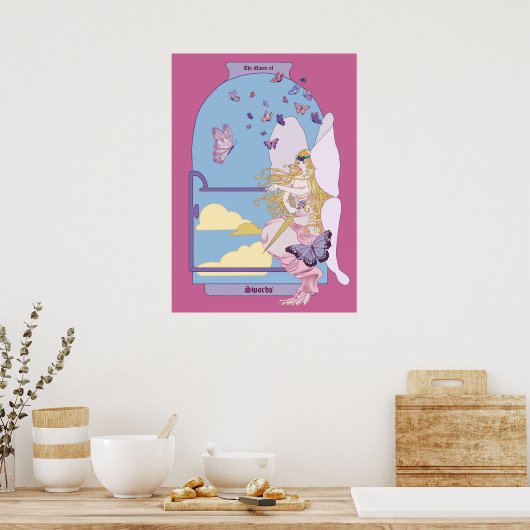 Tarot Die Königin der Schwerter Poster (Küche)