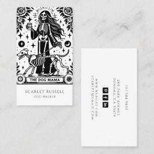 Tarot Dog Walker Sitzplatzkarte Visitenkarte