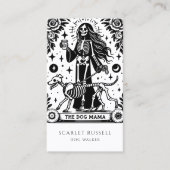 Tarot Dog Walker Sitzplatzkarte Visitenkarte (Vorderseite)