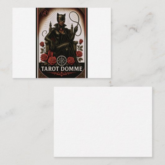 Tarot Domme Mitteilungskarten (Vorne/Hinten)