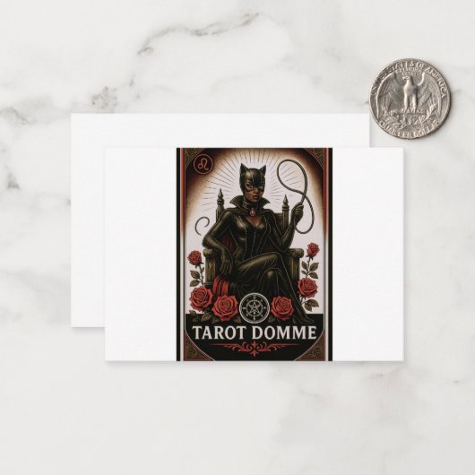 Tarot Domme Mitteilungskarten (Vorderseite/Rückseite Beispiel)