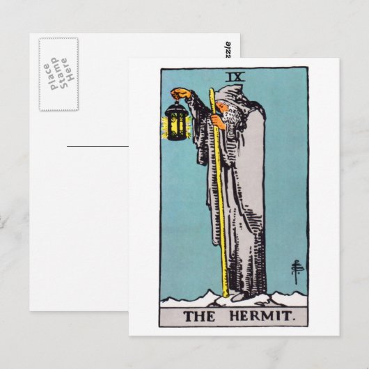 Tarot-Einsiedler Postkarte (Vorne/Hinten)