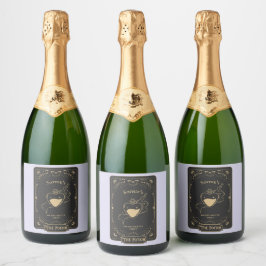 Tarot Esoteric Fortune Lilac Schaumweinetikett