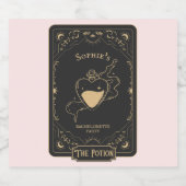 Tarot Esoteric Fortune Pink Schaumweinetikett (Einzelnes Label)