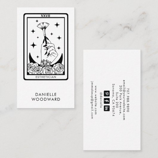 Tarot Esthetiker Branding Visitenkarte (Vorne/Hinten)