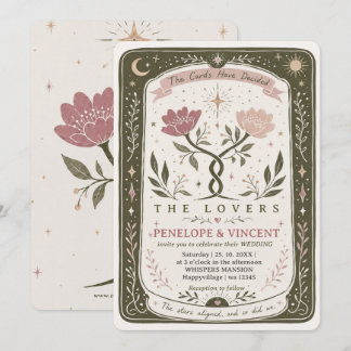 Tarot Florale Hochzeits-Einladung Einladung