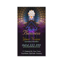 Tarot Fraktal Feathers Business Card
