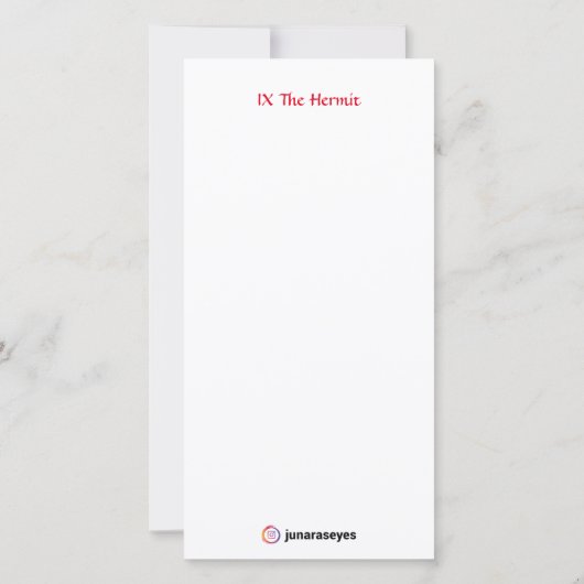 Tarot-Gefühle - der Hermit Dankeskarte (Rückseite)