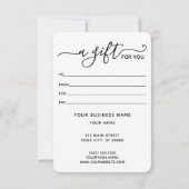 Tarot-Geschenkgutschein (Rückseite)