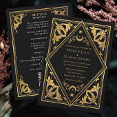 Tarot Gothic QR Code Wedding Einladung
