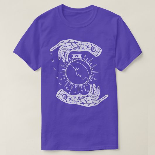 Tarot Hands, Sun Crescent Moon & Rain  T-Shirt (Design vorne)