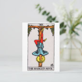 Tarot-hangedman Postkarte (Stehend Vorderseite)