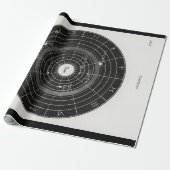 Tarot, Hexe, Tierzeichen, Raum, Zauberei, Mond Geschenkpapier (Ungerollt)